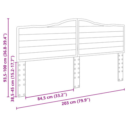 Kopfteil Sonoma-Eiche 200 cm Holzwerkstoff