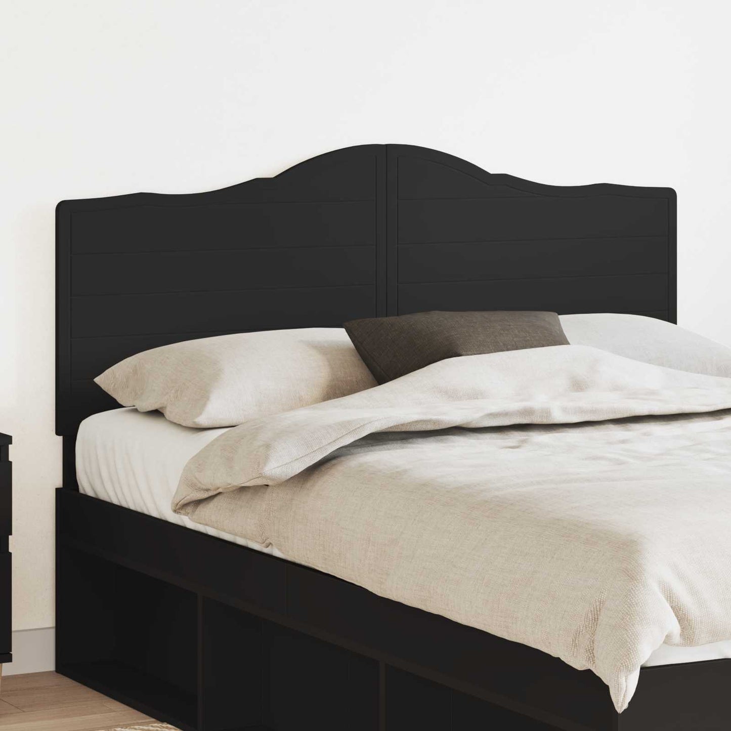 vidaXL Kopfteil Schwarz Eichen-Optik 160 cm Holzwerkstoff