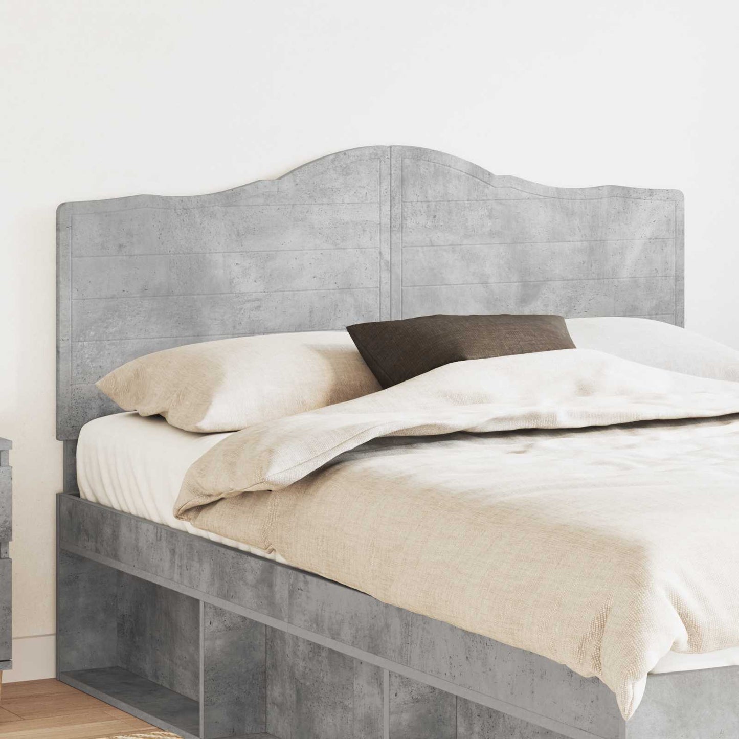vidaXL Kopfteil Beton Grau 150 cm Holzwerkstoff
