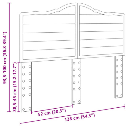 Kopfteil Weiß 135 cm Holzwerkstoff