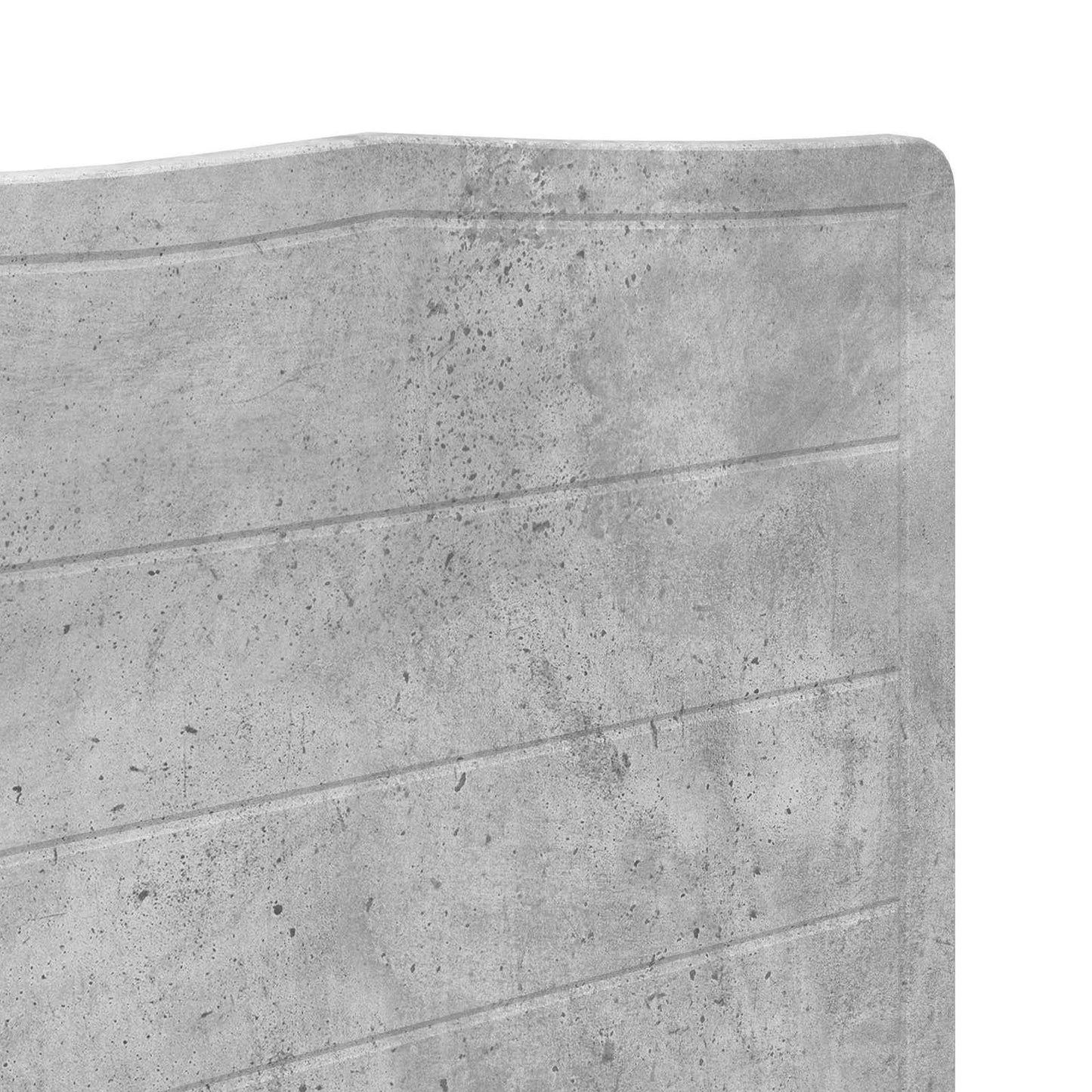 Kopfteil Beton Grau 135 cm Holzwerkstoff