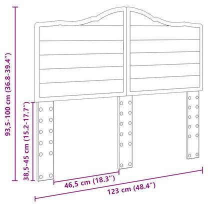 vidaXL Kopfteil Glänzend Weiß 120 cm Holzwerkstoff