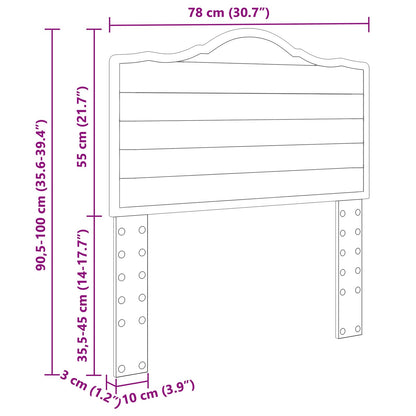 Kopfteil Graues Sonoma 75 cm Holzwerkstoff