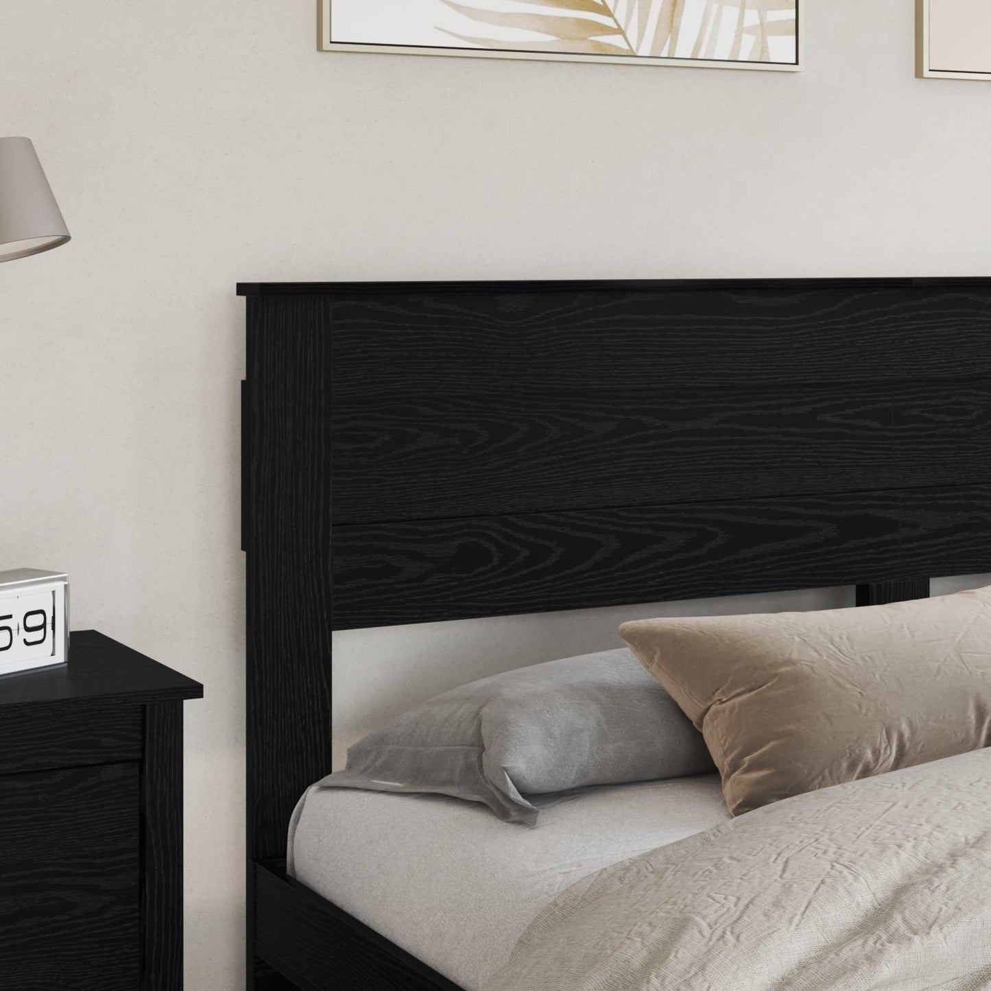 vidaXL Kopfteil Schwarz Eichen-Optik 180 cm Holzwerkstoff