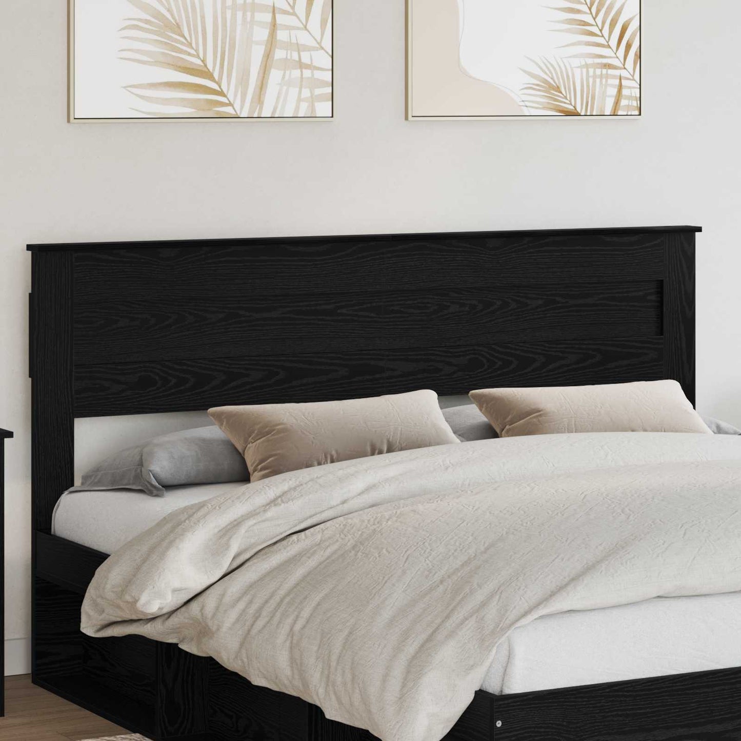 vidaXL Kopfteil Schwarz Eichen-Optik 180 cm Holzwerkstoff