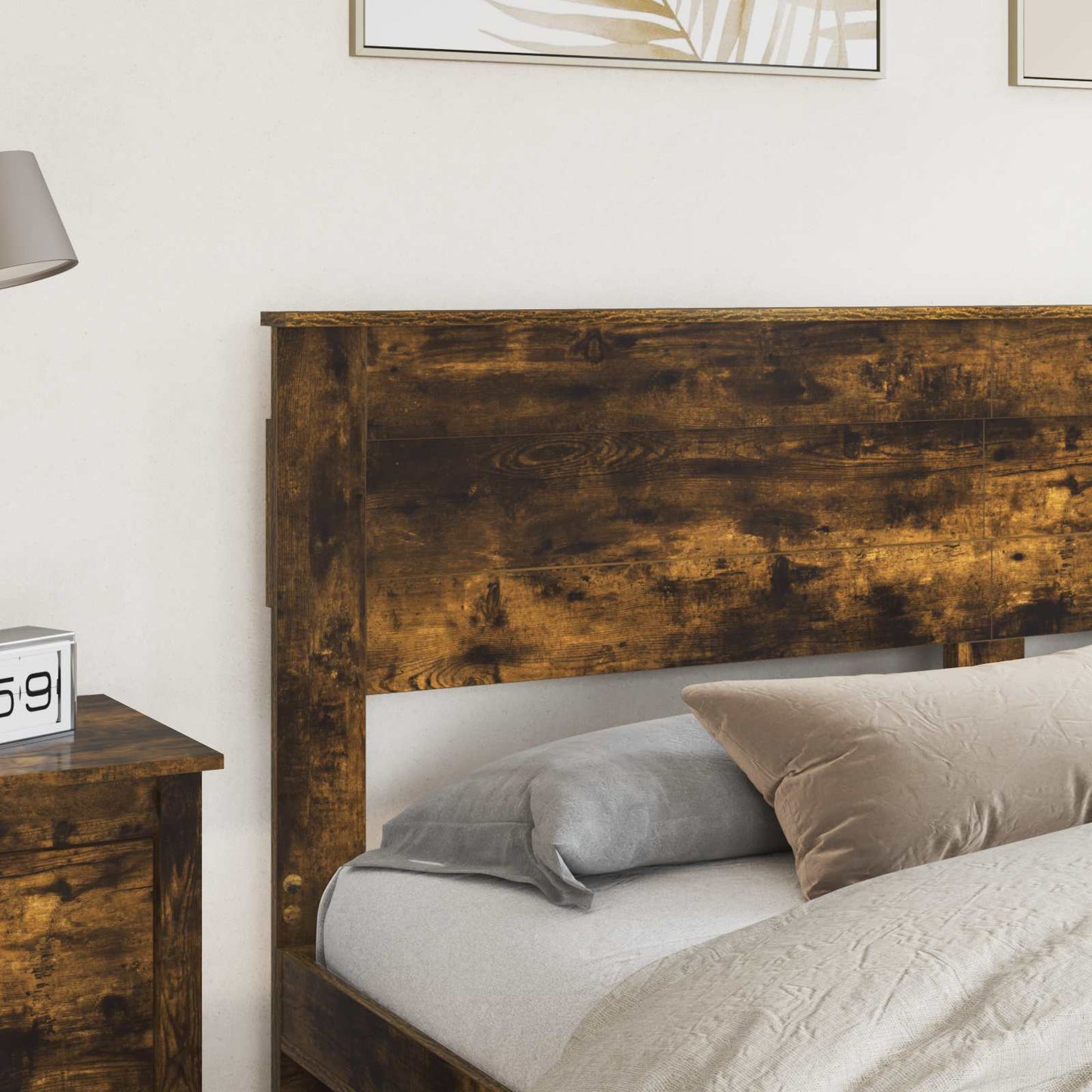 vidaXL Kopfteil Geräucherte Eiche 180 cm Holzwerkstoff