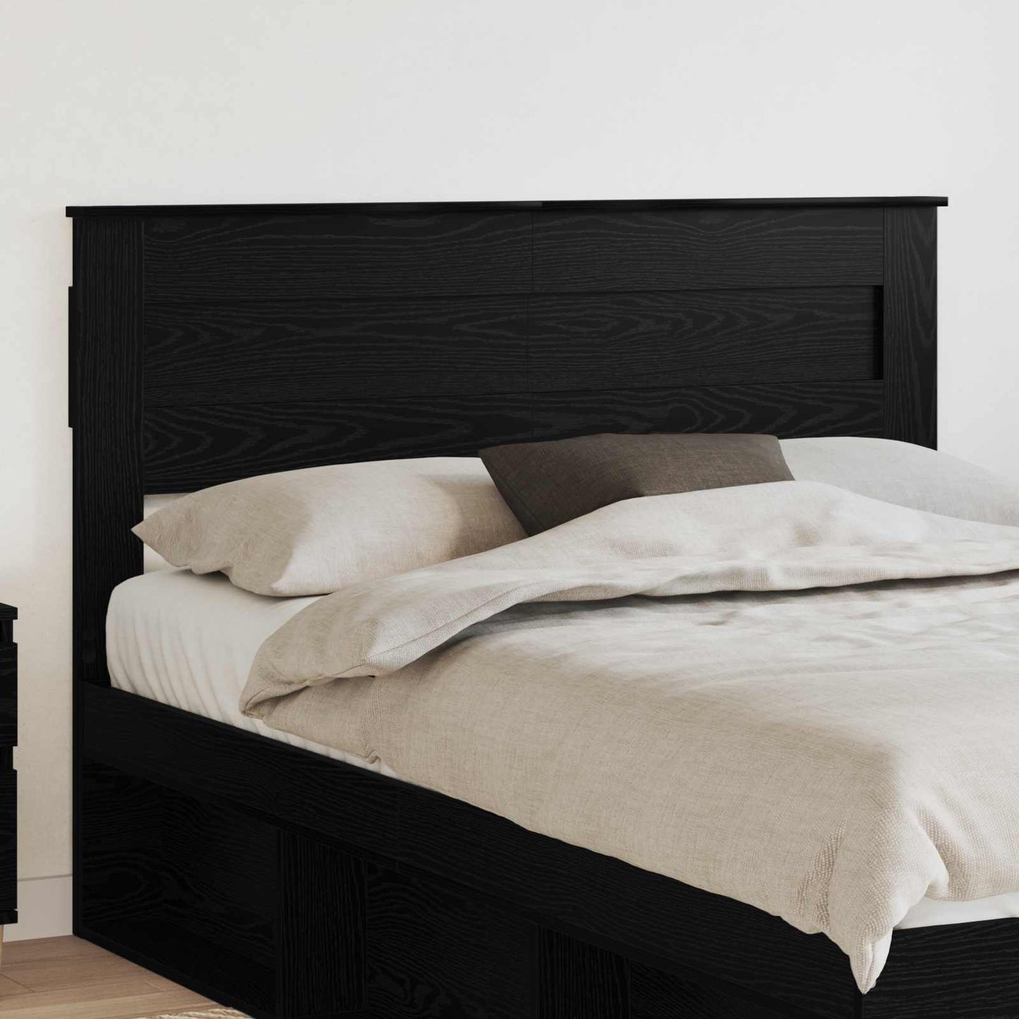 vidaXL Kopfteil Schwarz Eichen-Optik 160 cm Holzwerkstoff