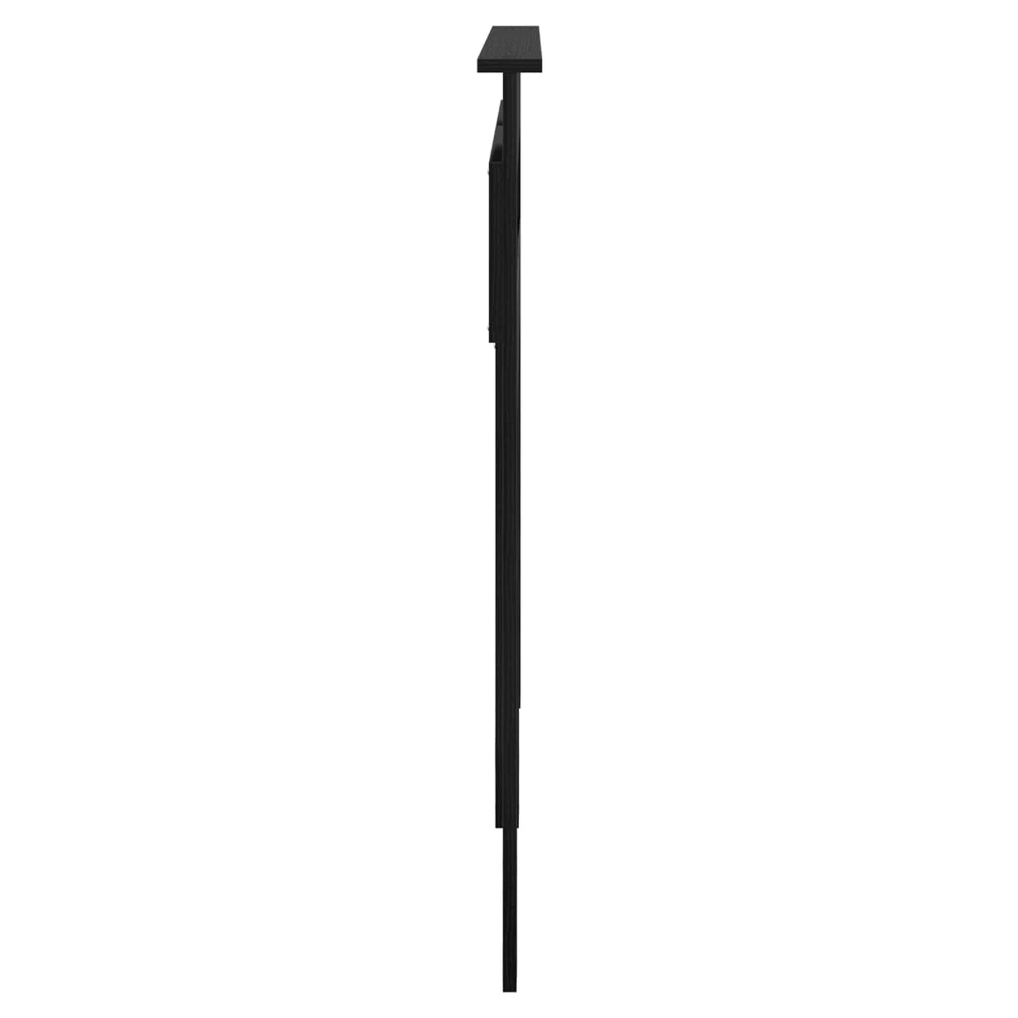 Kopfteil Schwarz Eichen-Optik 150 cm Holzwerkstoff