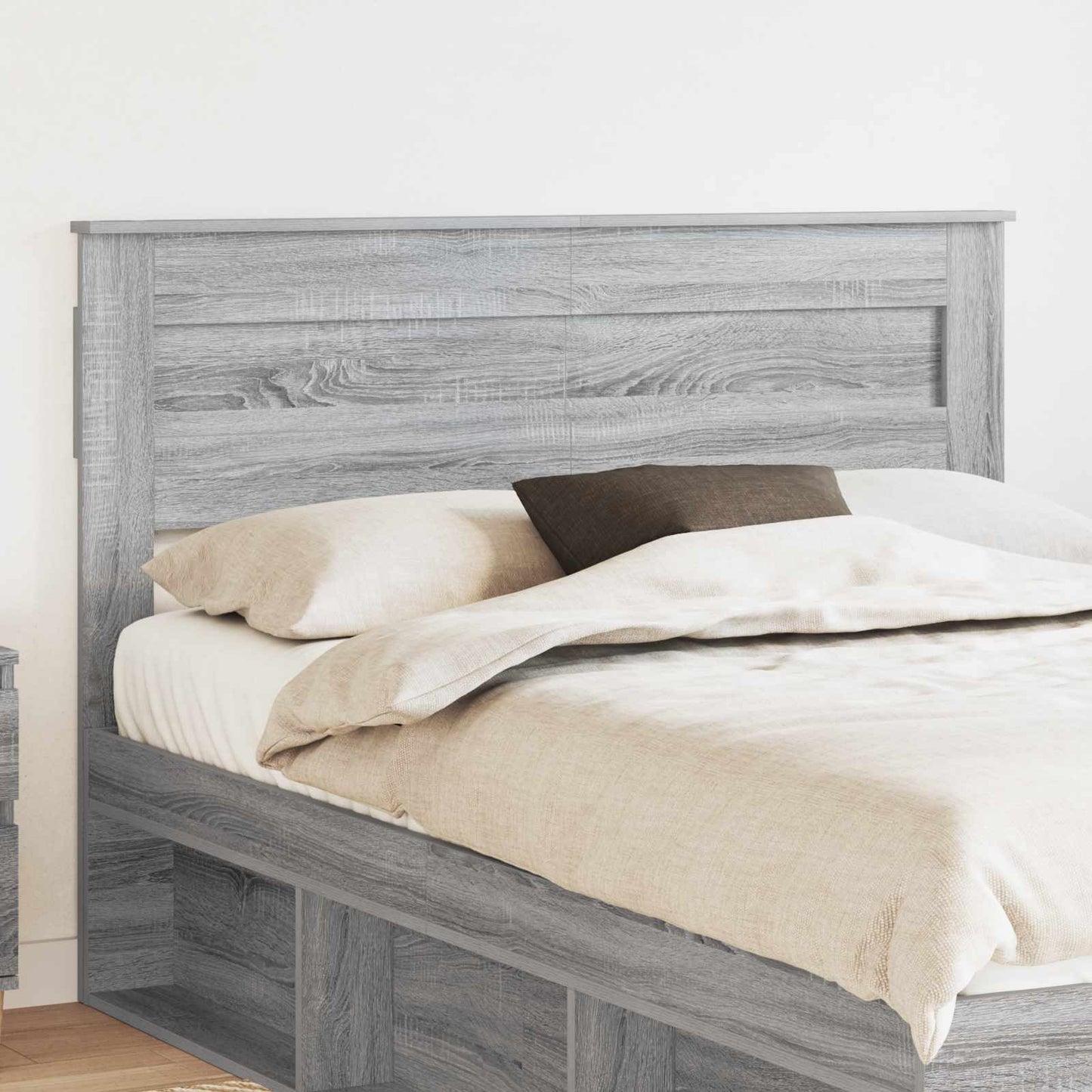 vidaXL Kopfteil Graues Sonoma 140 cm Holzwerkstoff