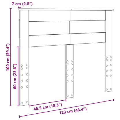 Kopfteil Sonoma-Eiche 120 cm Holzwerkstoff