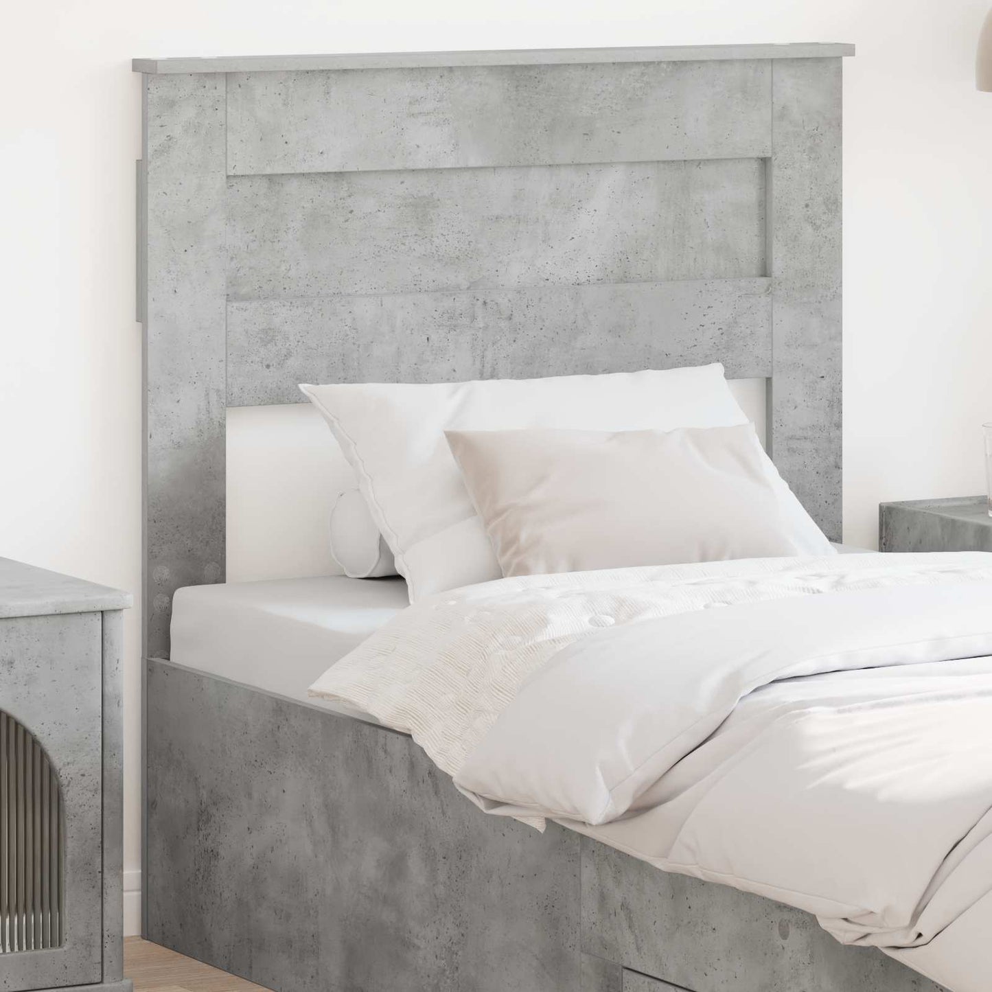 vidaXL Kopfteil Beton Grau 80 cm Holzwerkstoff