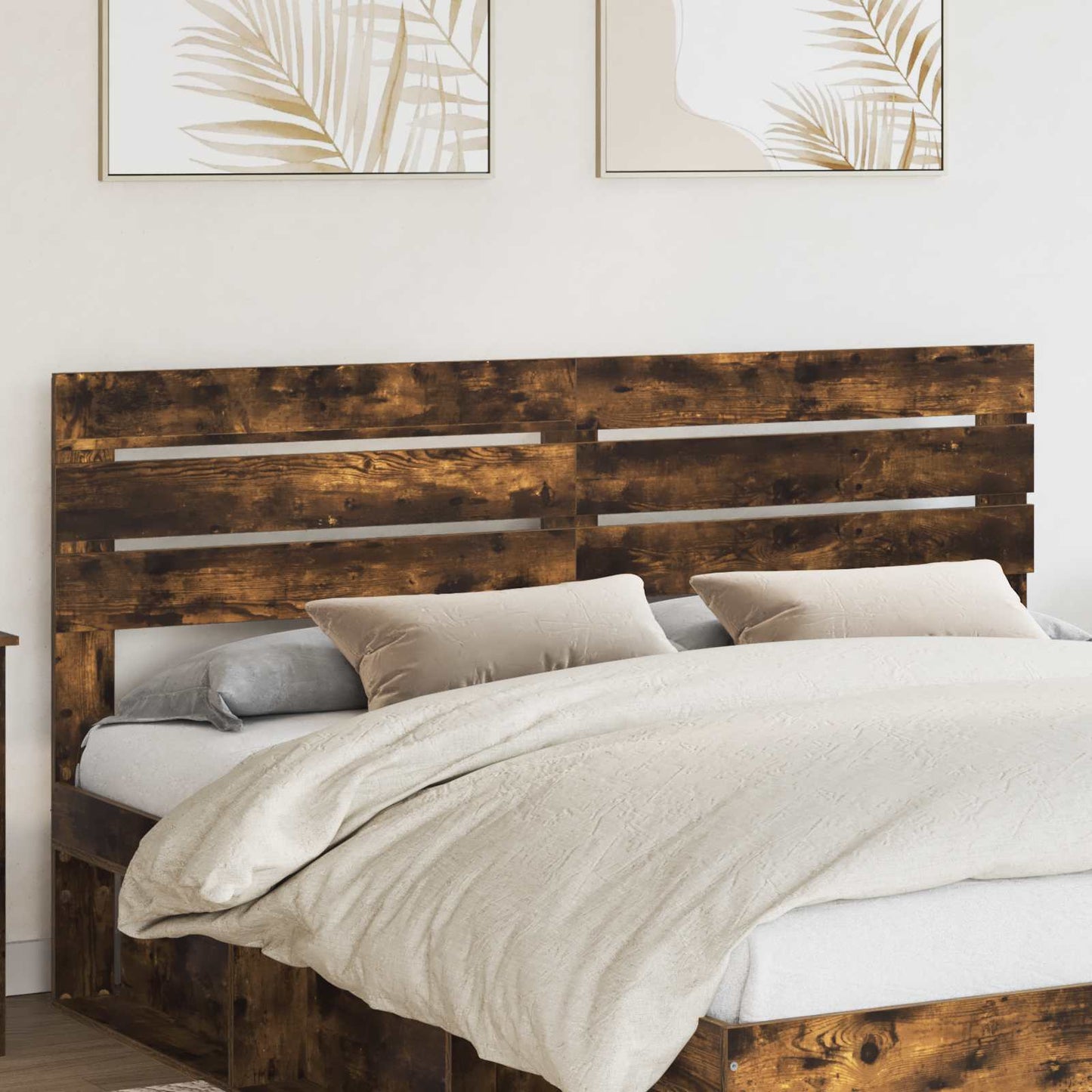 vidaXL Kopfteil Geräucherte Eiche 200 cm Holzwerkstoff