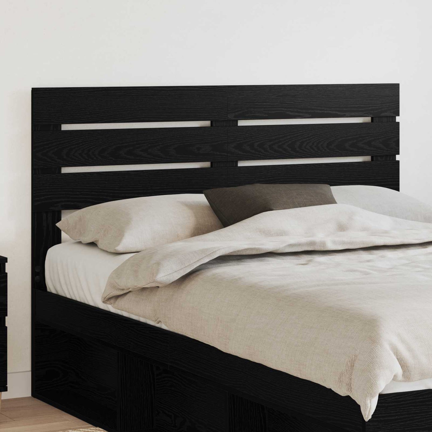 vidaXL Kopfteil Schwarz Eichen-Optik 160 cm Holzwerkstoff