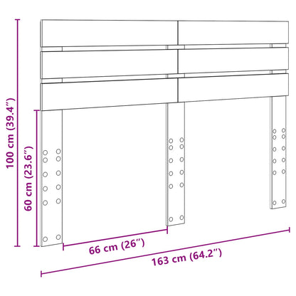 vidaXL Kopfteil Schwarz Eichen-Optik 160 cm Holzwerkstoff