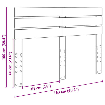 vidaXL Kopfteil Schwarz Eichen-Optik 150 cm Holzwerkstoff