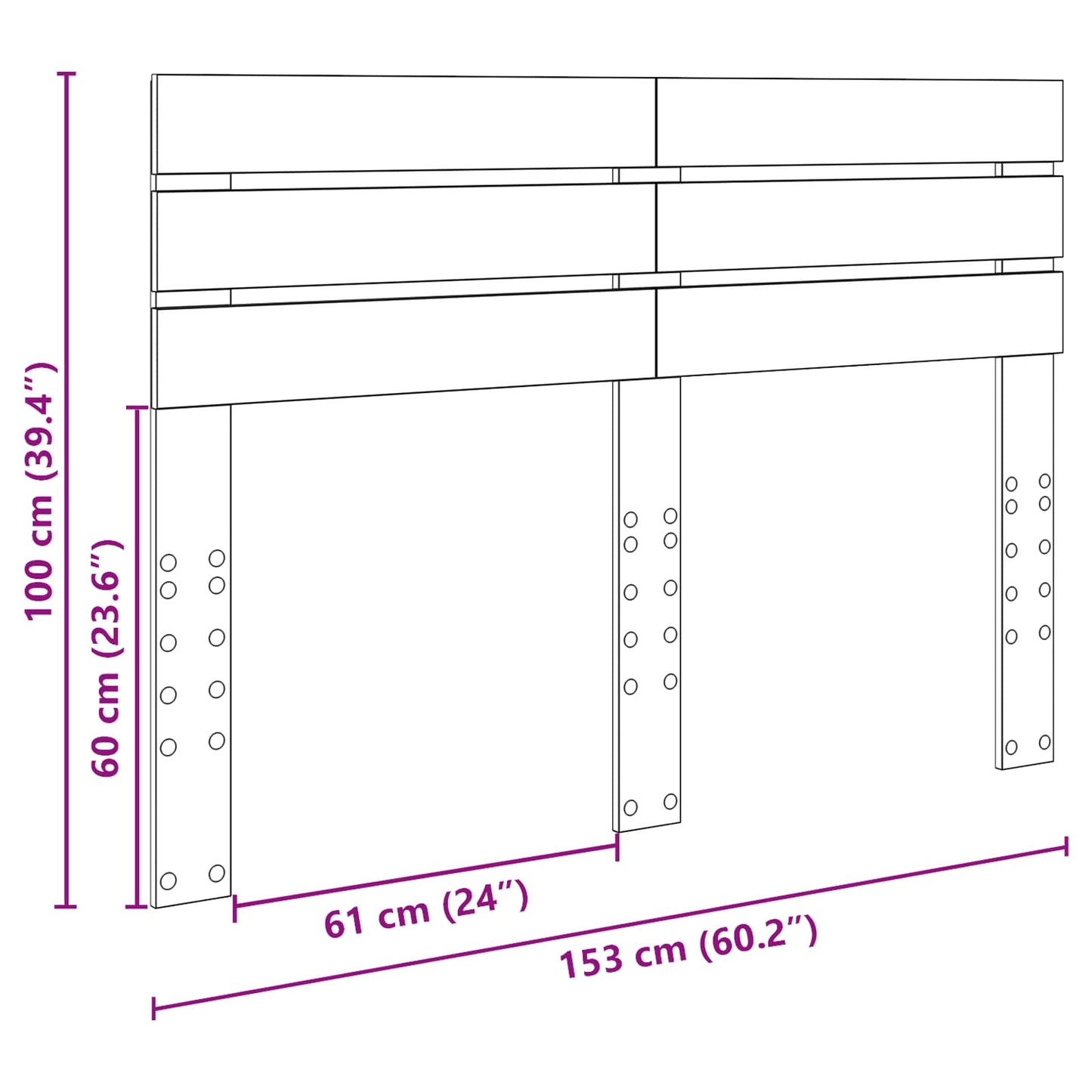 vidaXL Kopfteil Beton Grau 150 cm Holzwerkstoff