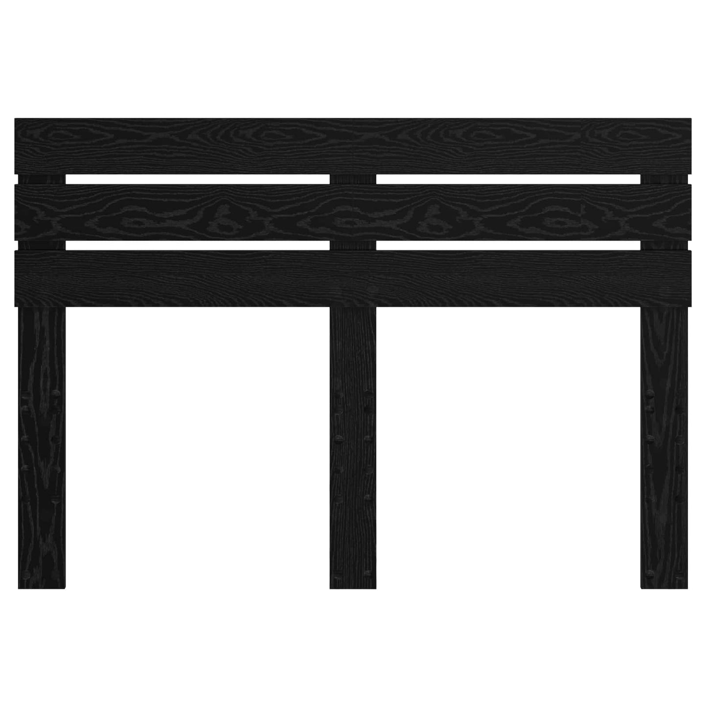 Kopfteil Schwarz Eichen-Optik 140 cm Holzwerkstoff