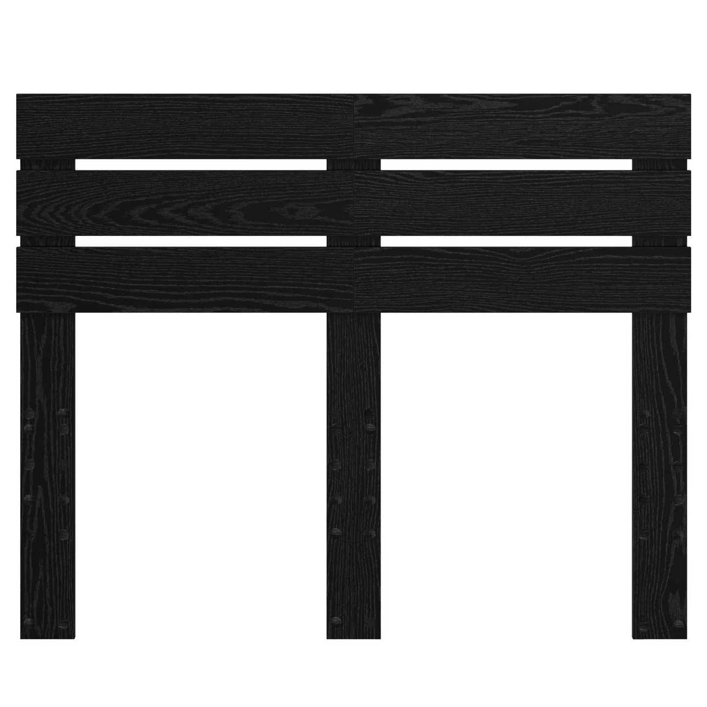 Kopfteil Schwarz Eichen-Optik 135 cm Holzwerkstoff