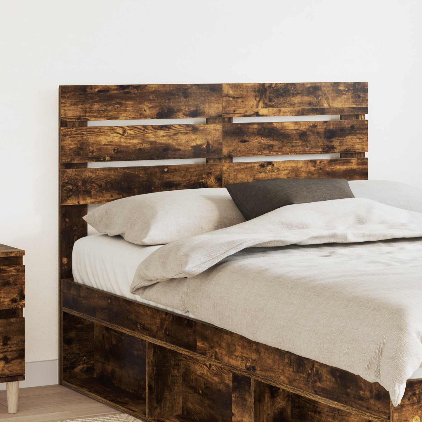 vidaXL Kopfteil Geräucherte Eiche 135 cm Holzwerkstoff