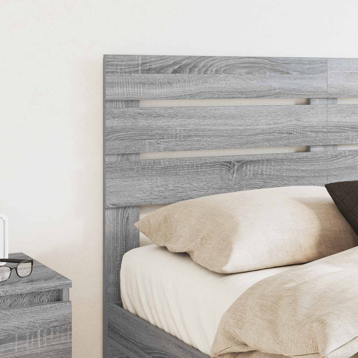 vidaXL Kopfteil Graues Sonoma 120 cm Holzwerkstoff