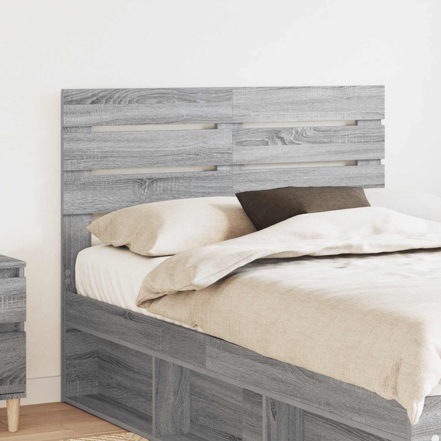 vidaXL Kopfteil Graues Sonoma 120 cm Holzwerkstoff