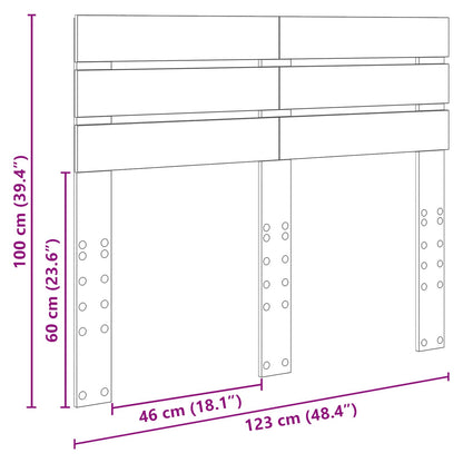vidaXL Kopfteil Graues Sonoma 120 cm Holzwerkstoff