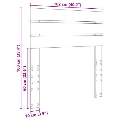 Kopfteil Graues Sonoma 100 cm Holzwerkstoff