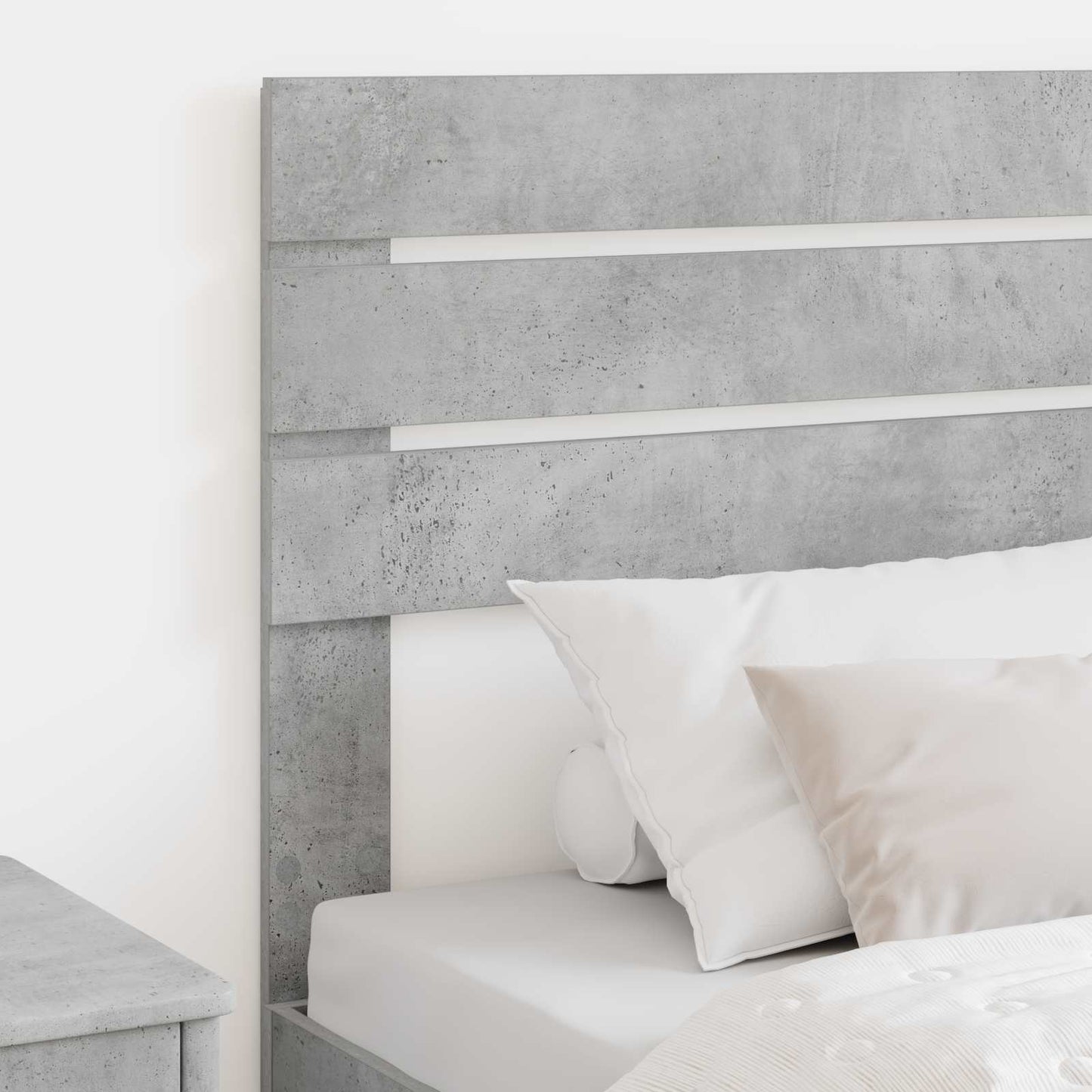vidaXL Kopfteil Beton Grau 90 cm Holzwerkstoff