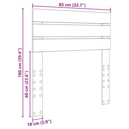 Kopfteil Weiß 80 cm Holzwerkstoff
