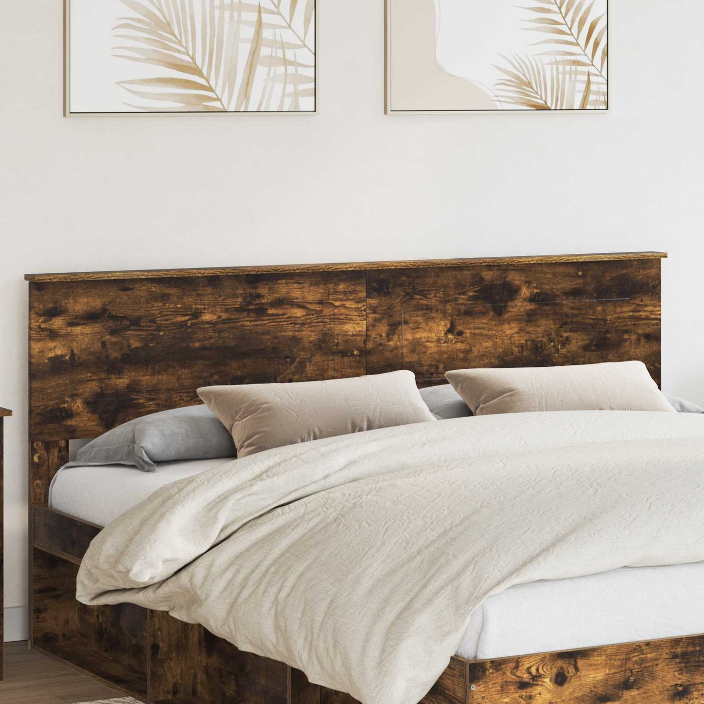 vidaXL Kopfteil Geräucherte Eiche 200 cm Holzwerkstoff