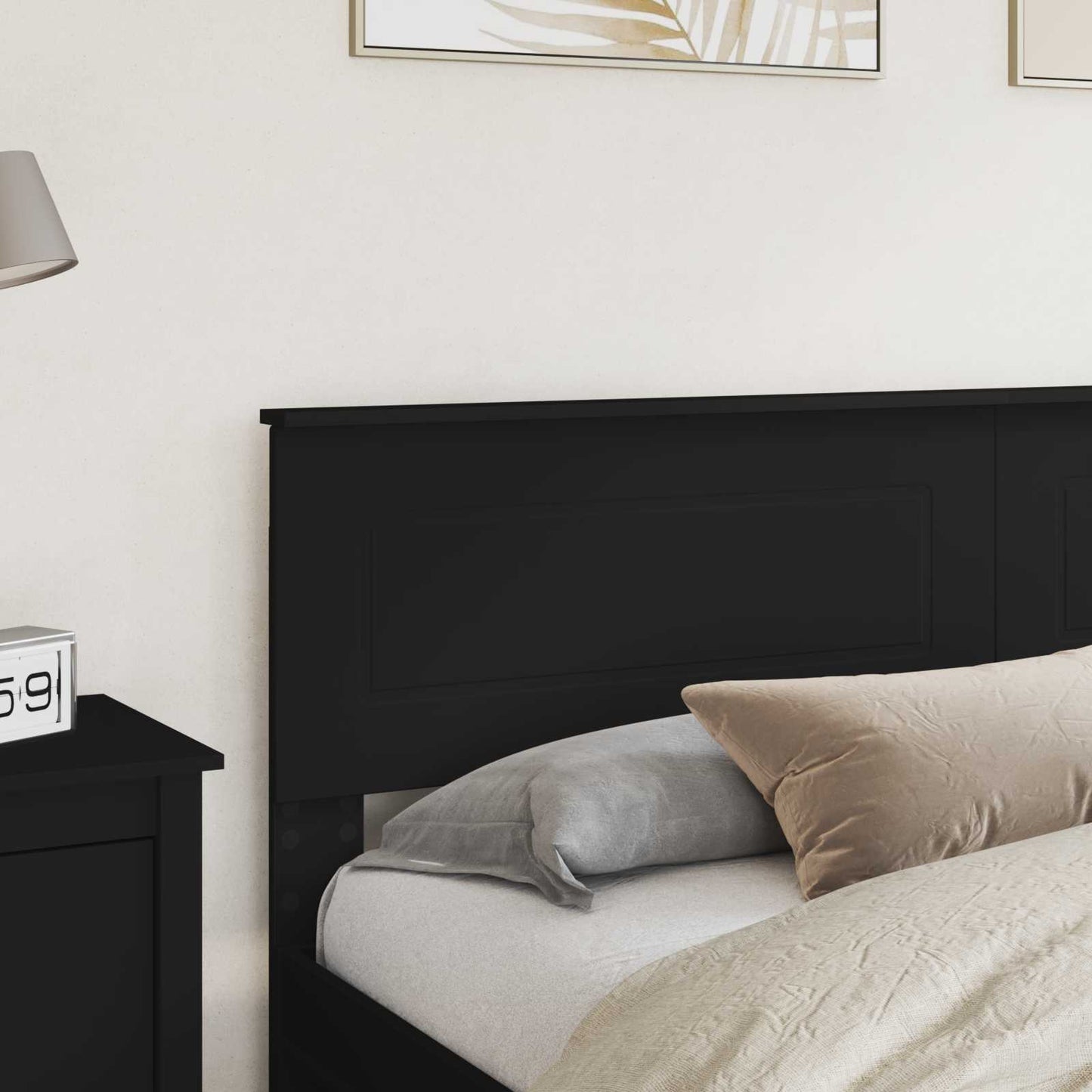 vidaXL Tête de lit noir aspect chêne 180 cm bois d'ingénierie