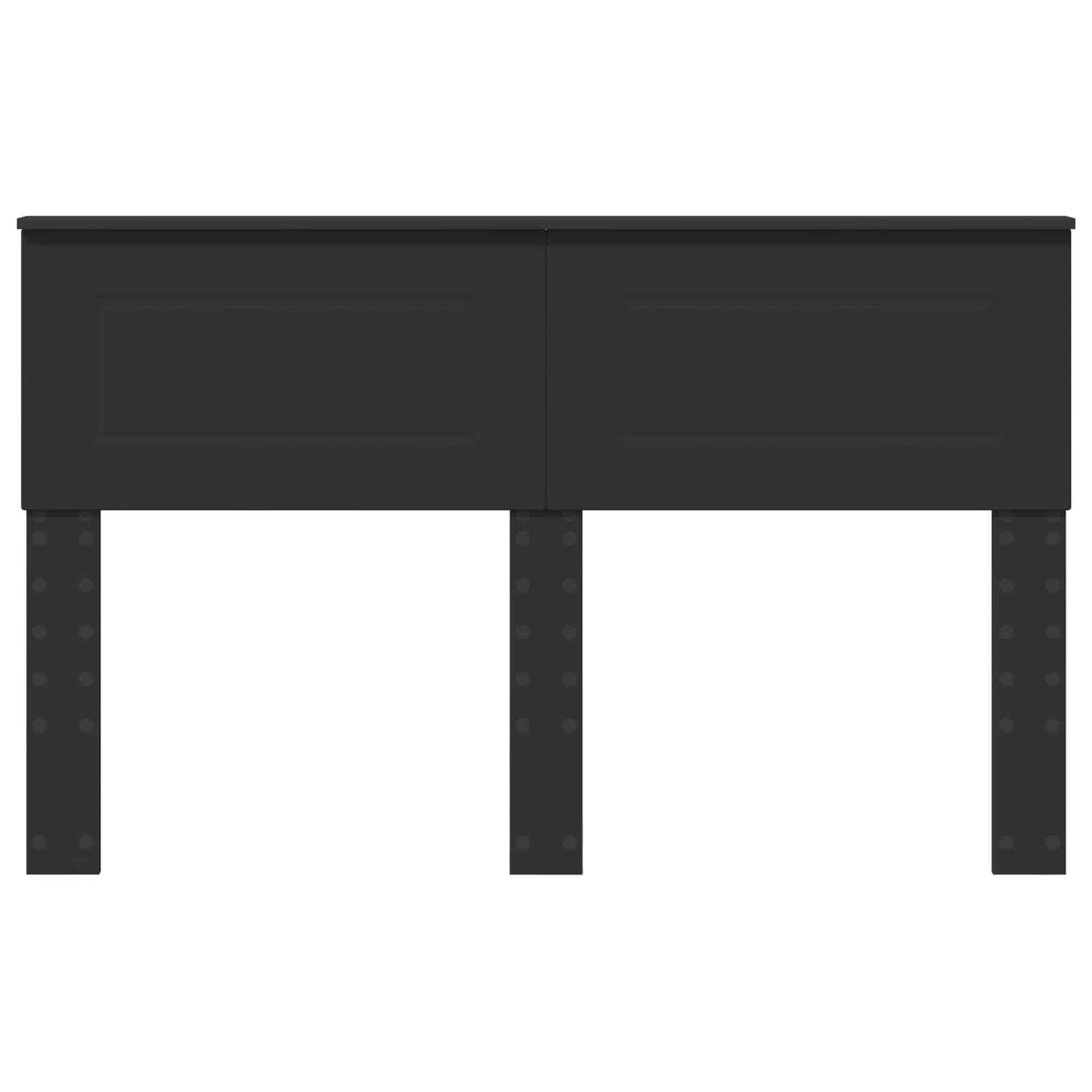 Kopfteil Schwarz Eichen-Optik 150 cm Holzwerkstoff