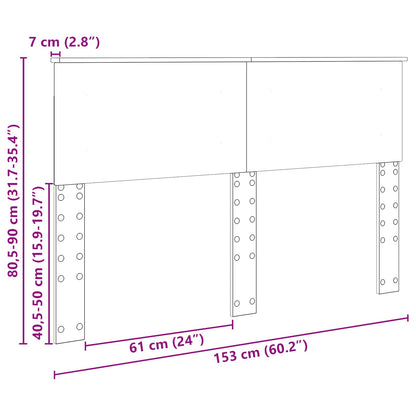 vidaXL Kopfteil Beton Grau 150 cm Holzwerkstoff