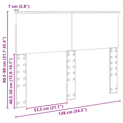 vidaXL Kopfteil Weiß 135 cm Holzwerkstoff