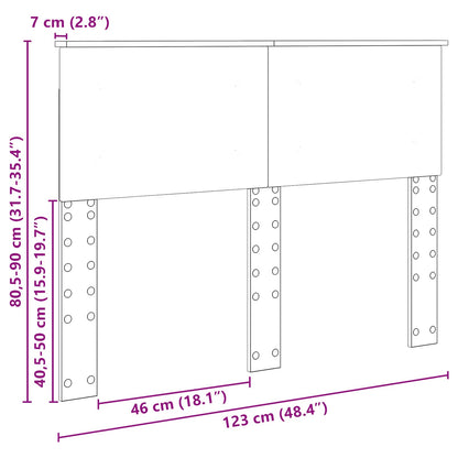vidaXL Tête de lit Chêne noir 120 cm Bois d'ingénierie