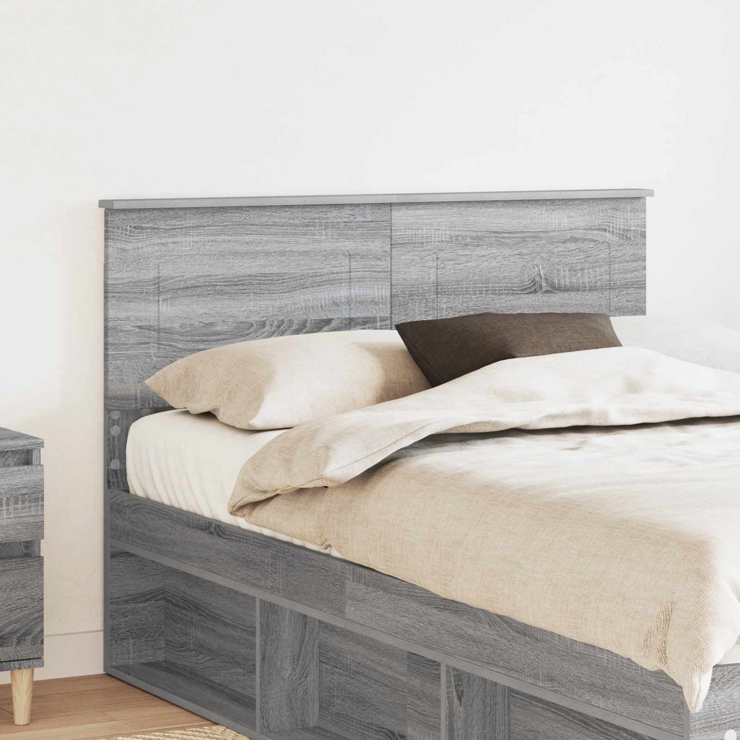 vidaXL Kopfteil Graues Sonoma 120 cm Holzwerkstoff