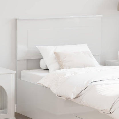 vidaXL Kopfteil Glänzend Weiß 100 cm Holzwerkstoff