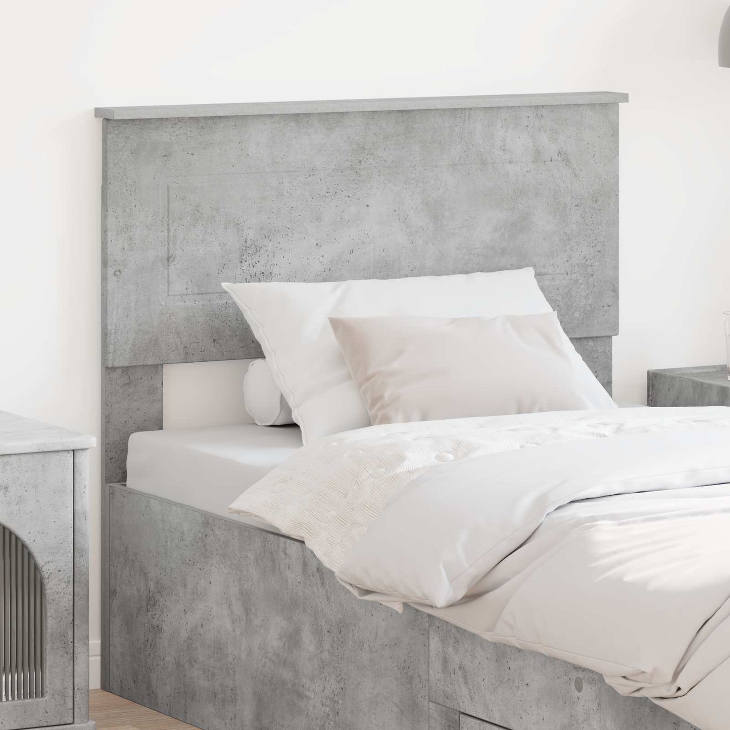 vidaXL Kopfteil Beton Grau 80 cm Holzwerkstoff