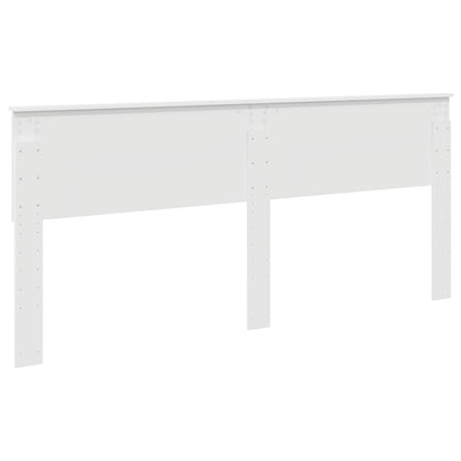 Kopfteil Weiß 200 cm Holzwerkstoff