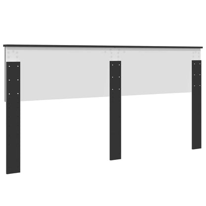 vidaXL Tête de lit noir aspect chêne 180 cm bois d'ingénierie