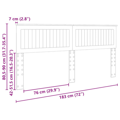 vidaXL Kopfteil Artisan-Eiche 180 cm Holzwerkstoff