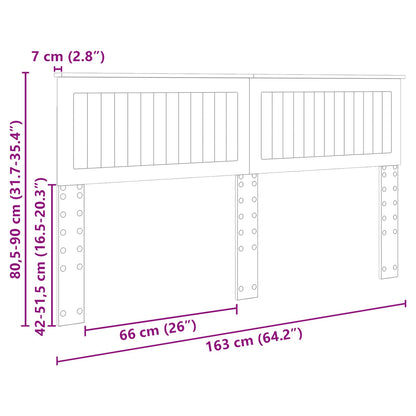 vidaXL Kopfteil Geräucherte Eiche 160 cm Holzwerkstoff