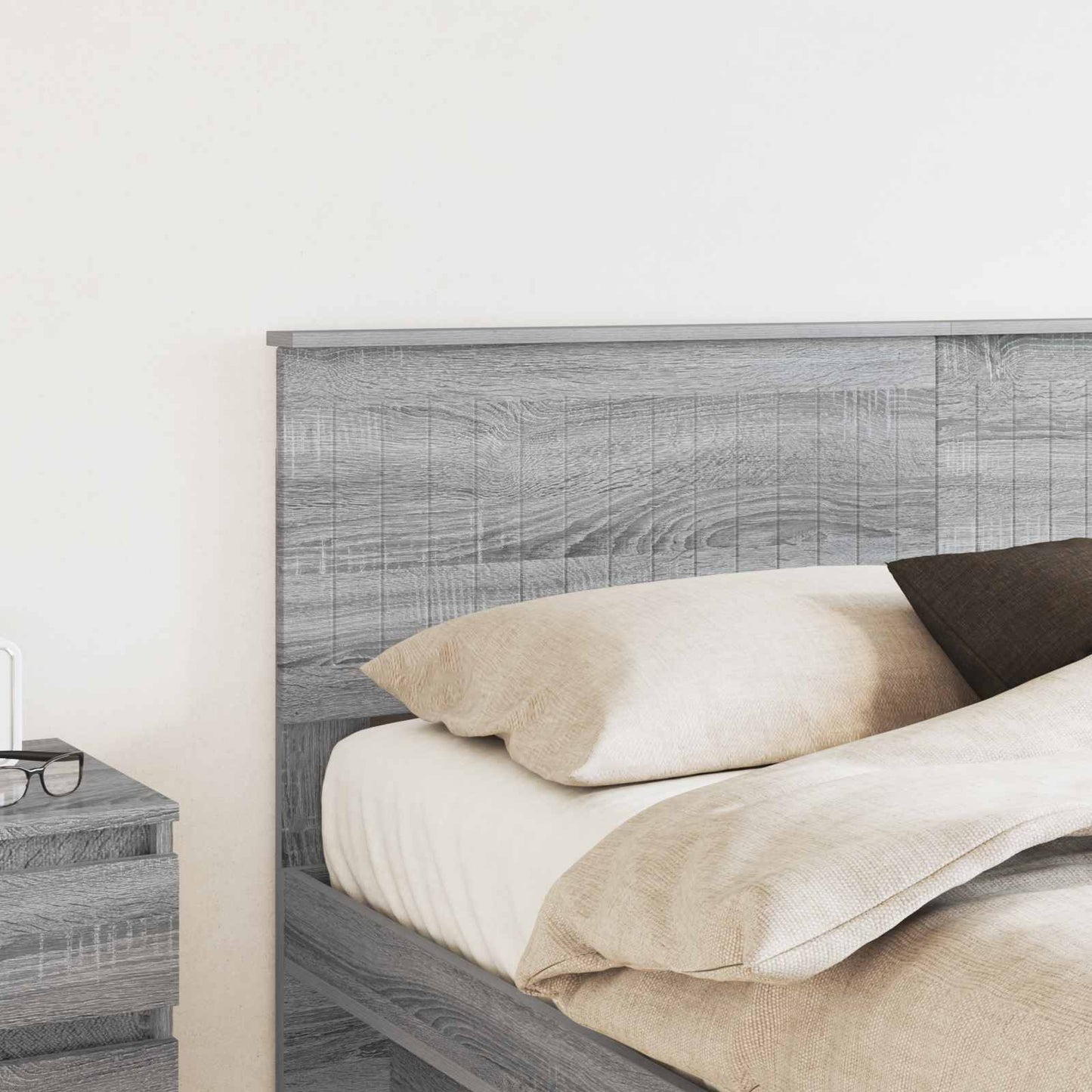 vidaXL Kopfteil Graues Sonoma 160 cm Holzwerkstoff