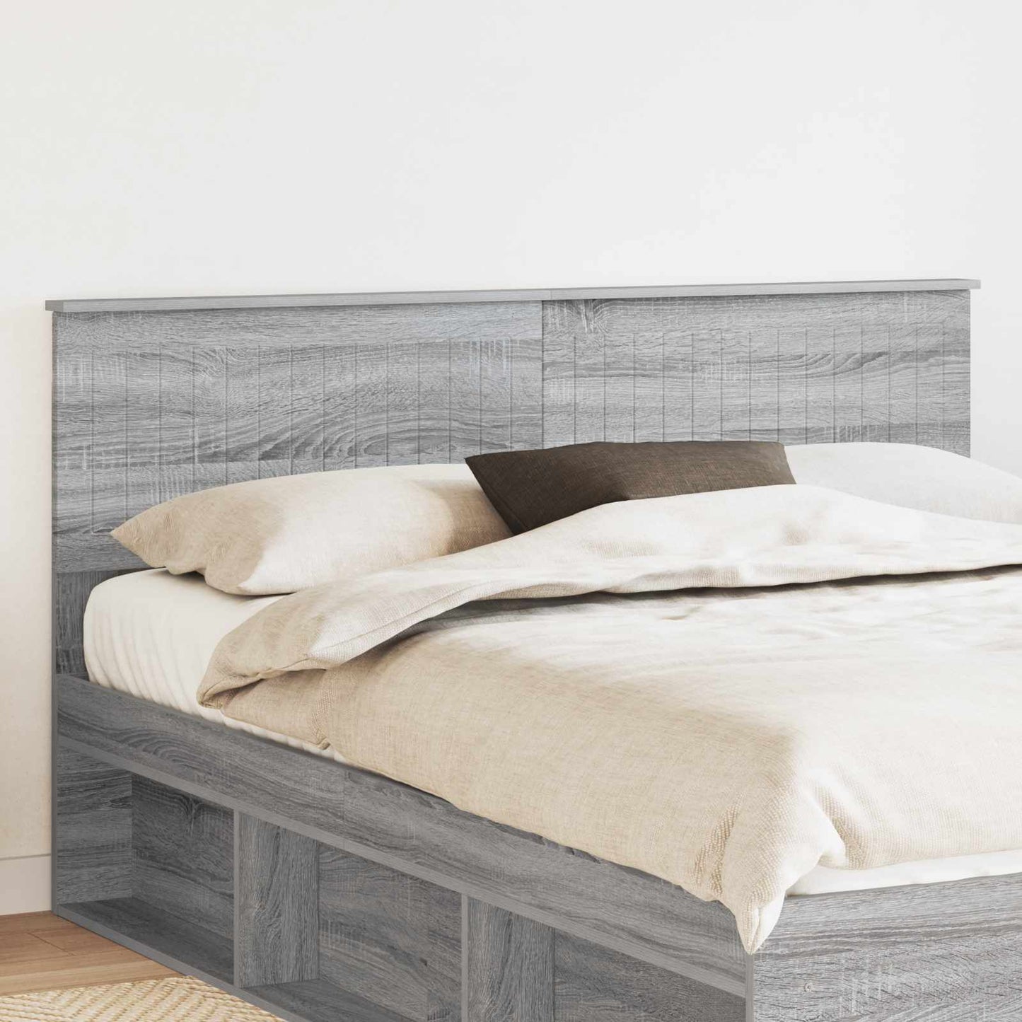 vidaXL Kopfteil Graues Sonoma 160 cm Holzwerkstoff