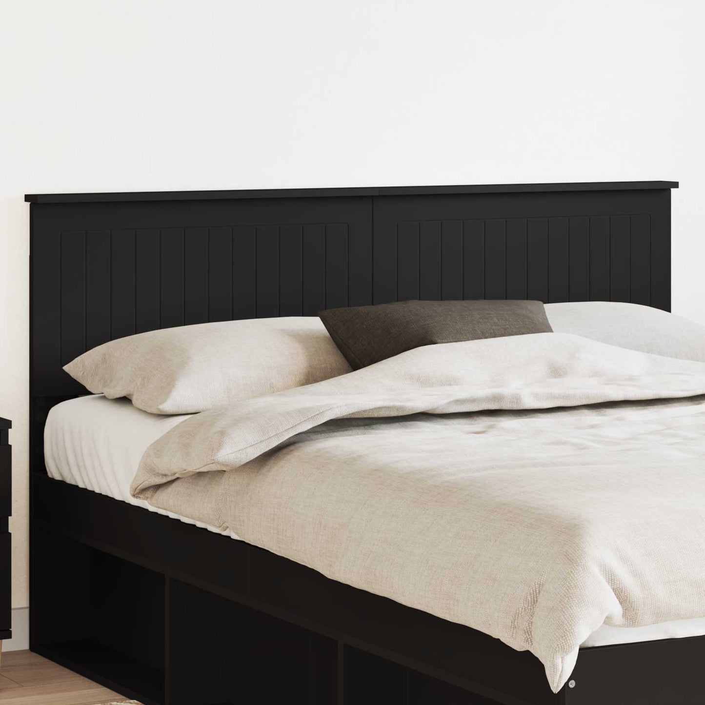 vidaXL Kopfteil Schwarz Eichen-Optik 150 cm Holzwerkstoff