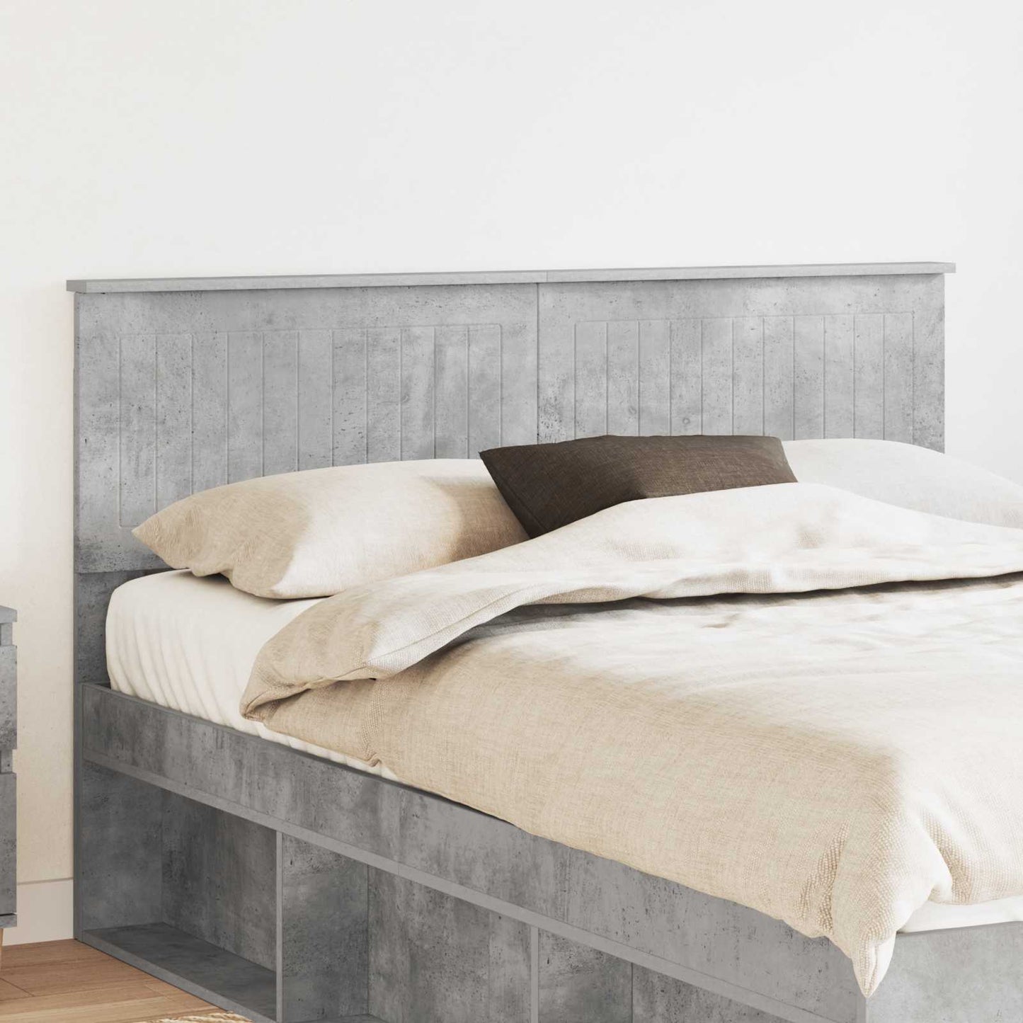 vidaXL Kopfteil Beton Grau 140 cm Holzwerkstoff