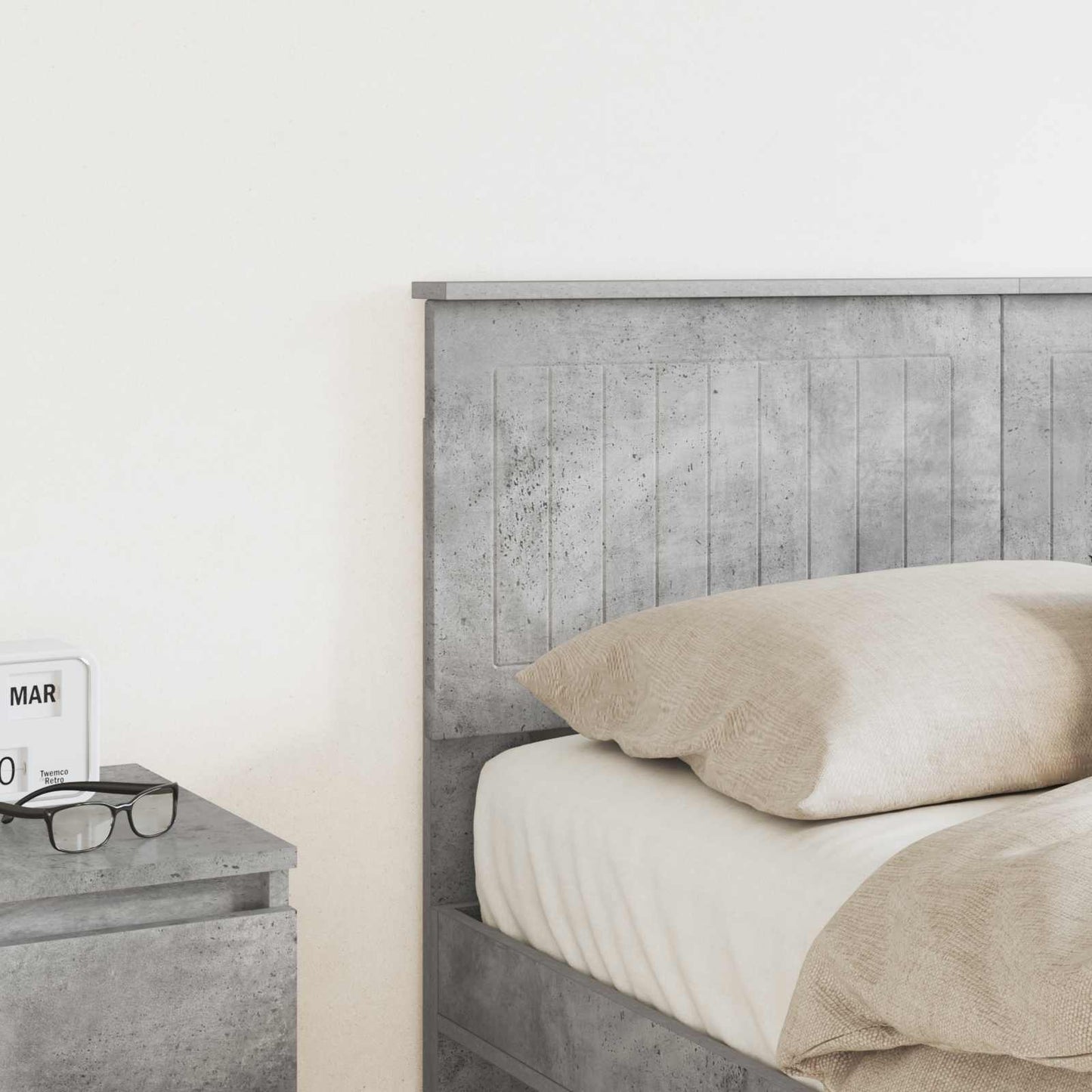 vidaXL Tête de lit gris béton 135 cm bois d'ingénierie
