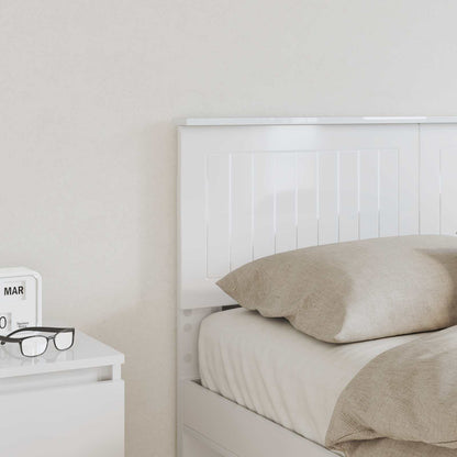 vidaXL Tête de lit Blanc brillant 135 cm Bois d'ingénierie
