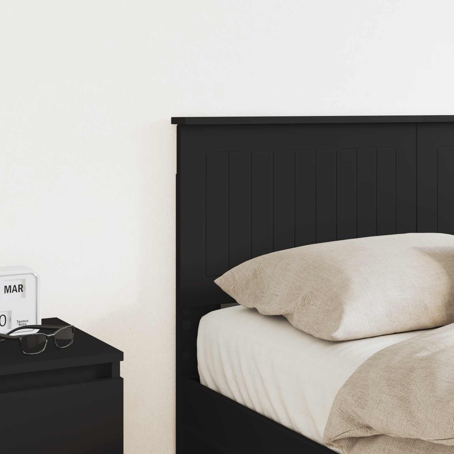 vidaXL Tête de lit Chêne noir 120 cm Bois d'ingénierie