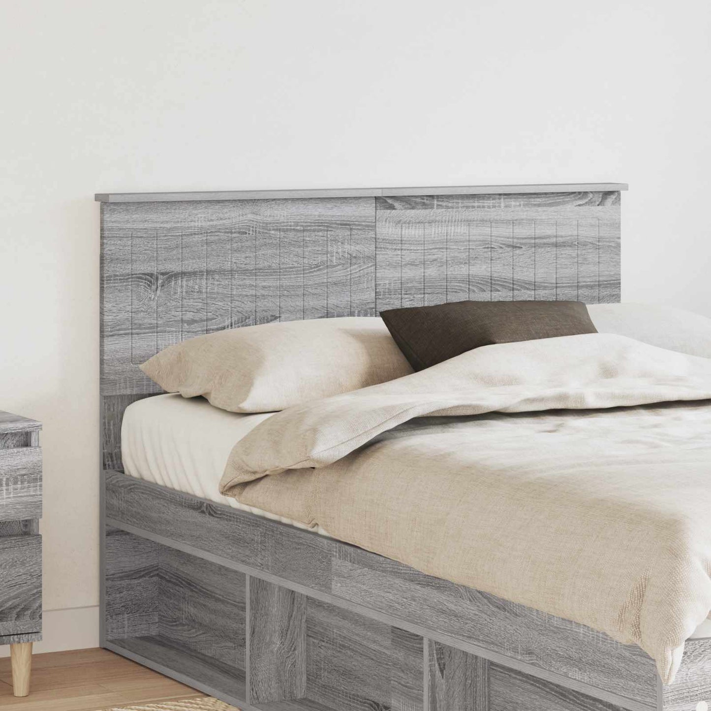 vidaXL Kopfteil Graues Sonoma 120 cm Holzwerkstoff